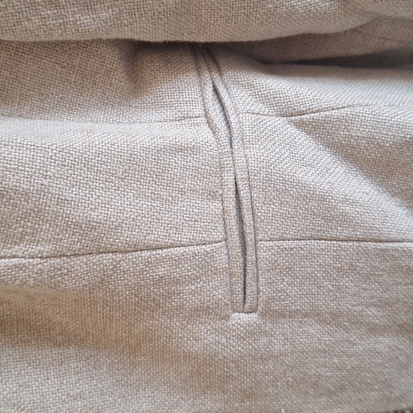 ​BCBGMAXAZRIA Beaded Cropped Linen Jacket | Boho Stone Embellished Blazer Tan XS - Picture 10 of 10